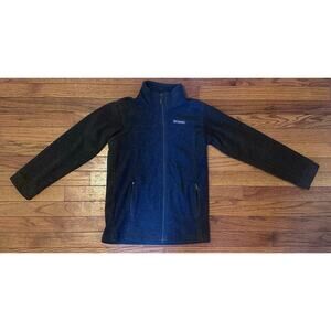 Columbia Jacket Fleece Full Zip Grey Youth Size Medium 10/12 NWOT